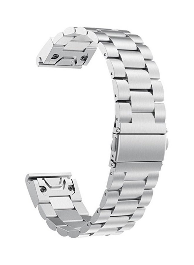 ISank Replacement Smart Watch Band For Garmin Fenix 5 Silver - Image 1