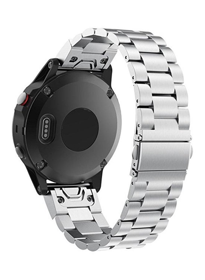 ISank Replacement Smart Watch Band For Garmin Fenix 5 Silver - Image 2