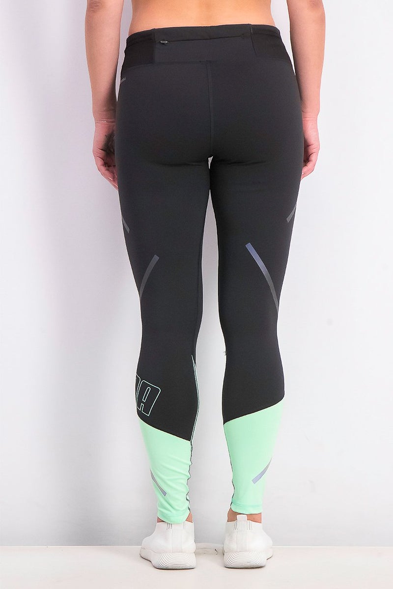 PUMA Women Runner Id Thermo Thight, Black and Green Glimmer - Image 3