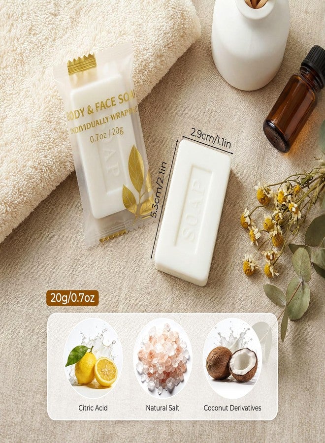 Zhjianup Soap Bar Mini Size of Travel in Bulk, Disposable Small Hand Body Soaps Individually Wrapped Kit, Bath Toiletries Hygiene Supplies, Toiletry for Motel Guest Homeless Charity, 0.7 Oz/20g (30) - Image 2