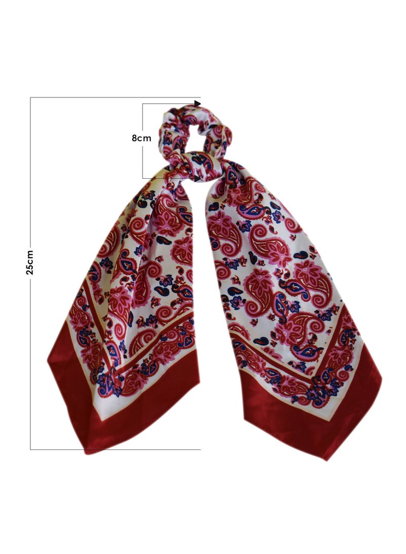 اليسا 2-Pcs Ribbon Bow Scrunchies Hair Bands - Image 2