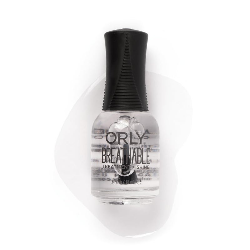 Orly Breathable Nail Color, Treatment + Shine "Clear Coat", 0.6 Fluid Ounce, 24903 - Treatment Shine Top (W-C-12373) - Image 1