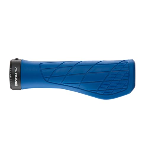 Ergon GA3 Ergonomic Lock-On MTB Grips – Winged Design for Mountain Bike Comfort and Wrist Support, Midsummer Blue, Small - Image 2