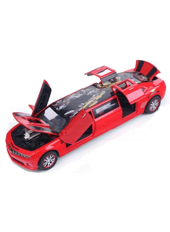 FunBlast Die-Cast Metal Car Toy - 1:32 Scale Model Toy Car, Pull Back Friction Power Toy Vehicles for Kids, Toy Car with Music and Light, Toy Car for Boys, Kids, Children (Red)