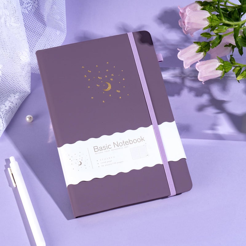 CAGIE Purple Journal Notebook for Women Girls 192 Lined Journaling Notebooks Hardcover Journals for Writing Work - Image 3