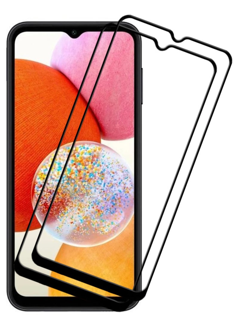ACLIX 2 Pieces Antistatic ESD Dustproof Premium Quality High Definition Tempered Glass Screen Protector Designed For Samsung Galaxy A14 - Image 1