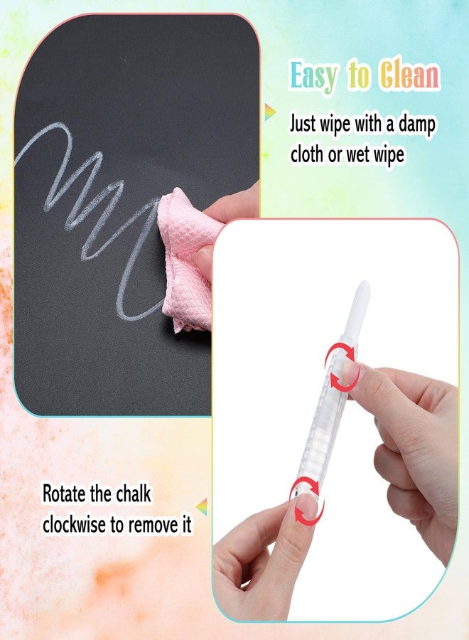 YooNotee 30 Pcs Dustless Chalk for Kids with Holder Sidewalk Chalk Bulk Non-toxic Washable Mess-free Chalkboard Art Tool for Adult Drawing Writing Outdoor Blackboard(White) - Image 3