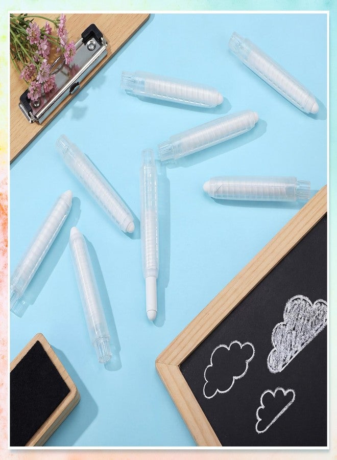 YooNotee 30 Pcs Dustless Chalk for Kids with Holder Sidewalk Chalk Bulk Non-toxic Washable Mess-free Chalkboard Art Tool for Adult Drawing Writing Outdoor Blackboard(White) - Image 4