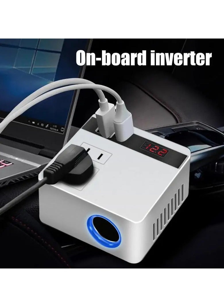 Generic - 150W Car Power Inverter 12V/24V To 220V Cigarette Lighter Power Supply Inverter Adapter With 3 USB Fast Charging Converter - Image 1