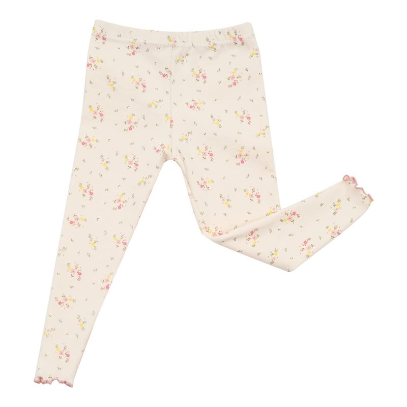 AVAUMA Baby Boys Girls Pajama Set 6M-7T Kids Cute Toddler Snug fit Flower Pattern Design Pjs Cotton Sleepwear Ruffled Shirring (Bling.Ivory.L) - Image 3
