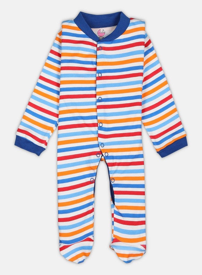 TiniBerry 100% Cotton Rompers Sleepsuits Jumpsuit Baby Boy's and Baby Girl’s Bodysuits Cotton Full Sleeve Rompers Gift Set Full Sleeves Onesies for Infant Pack of 3 (0-3 Months, Dark Blue) - Image 3