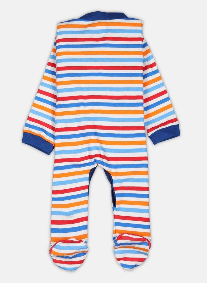 TiniBerry 100% Cotton Rompers Sleepsuits Jumpsuit Baby Boy's and Baby Girl’s Bodysuits Cotton Full Sleeve Rompers Gift Set Full Sleeves Onesies for Infant Pack of 3 (0-3 Months, Dark Blue) - Image 2