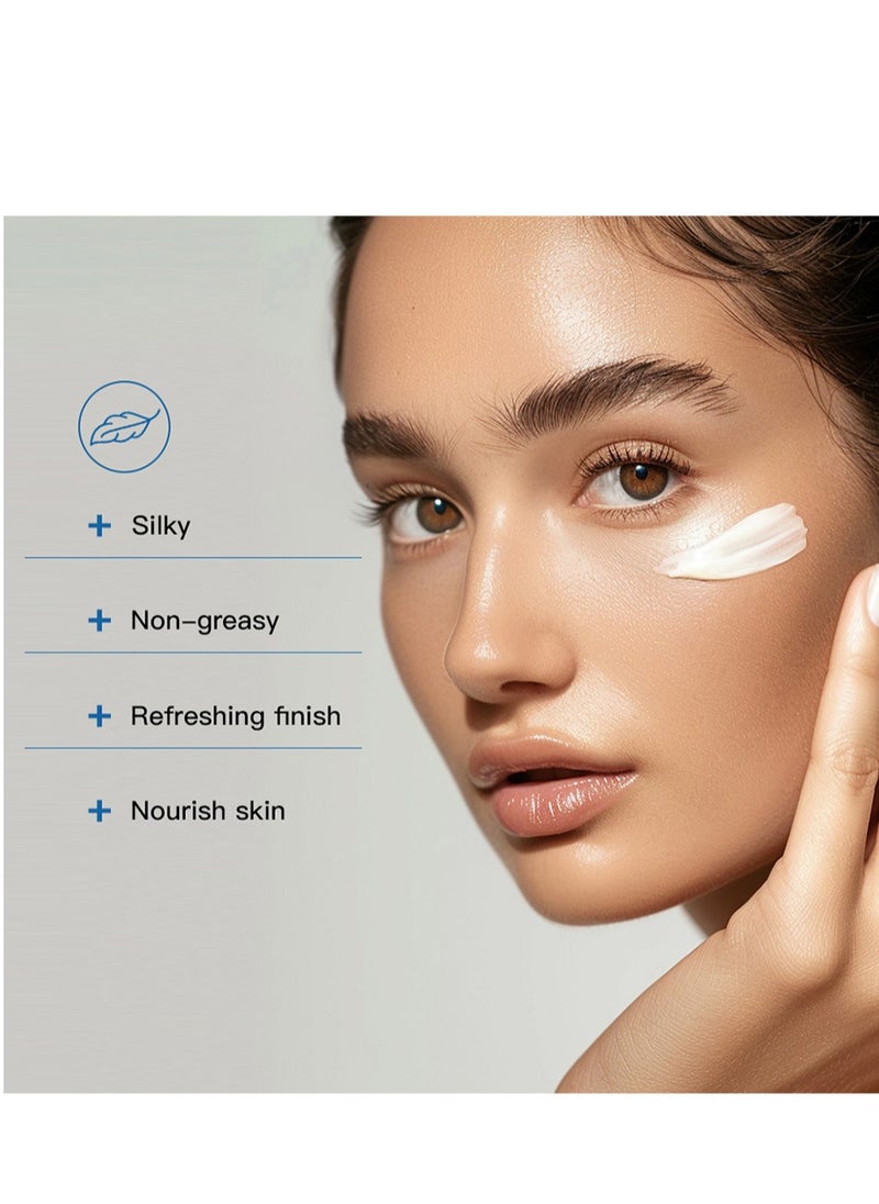 ليكرين - 345 Relief Cream ، كريم الإصلاح المكثف 345 ، كريم حاجز مرطب مهدئ للوجه ، كريم للوجه للعناية بالبشرة للبشرة الجافة والحساسة - ترطيب دائم وإصلاح الحاجز 50 مل - Image 1