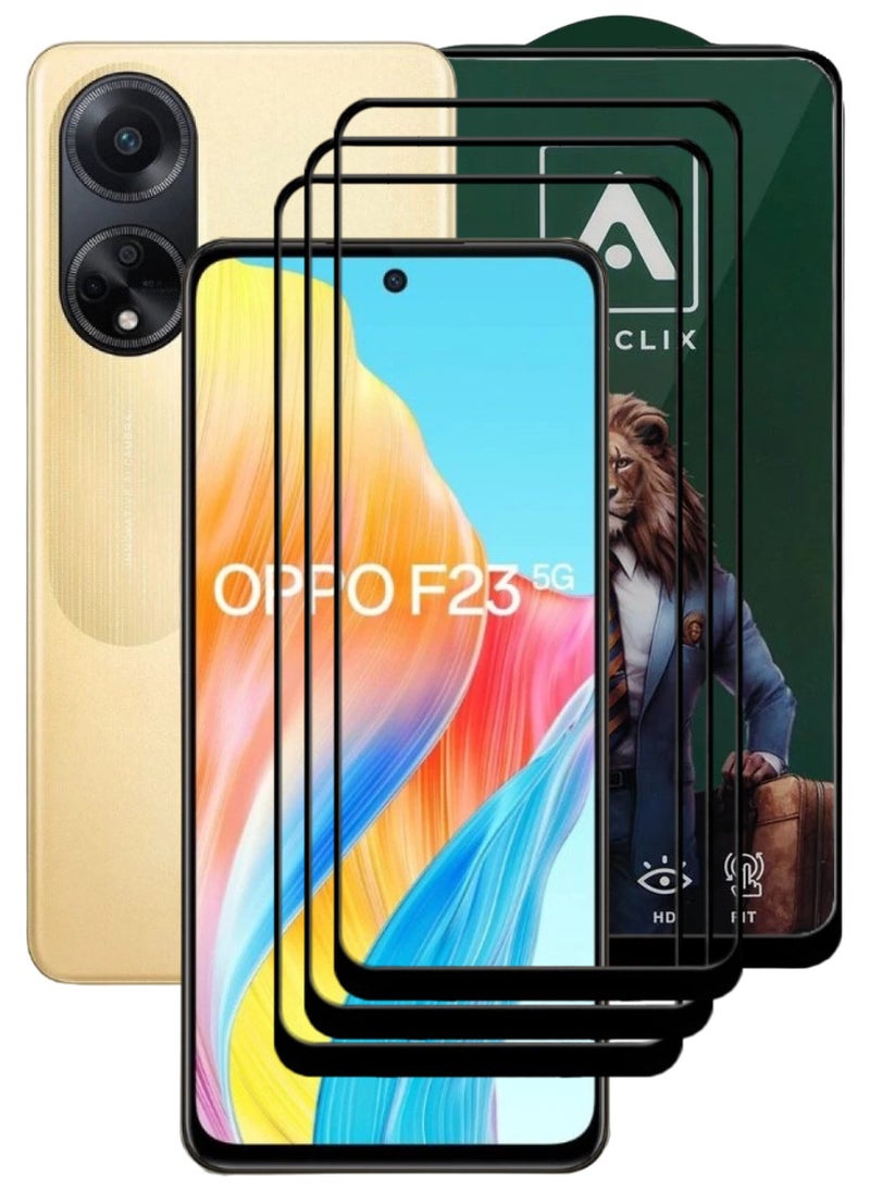 ACLIX 3 Pieces Antistatic ESD Dustproof Premium Quality High Definition Tempered Glass Screen Protector Designed For Oppo F23 - Image 1