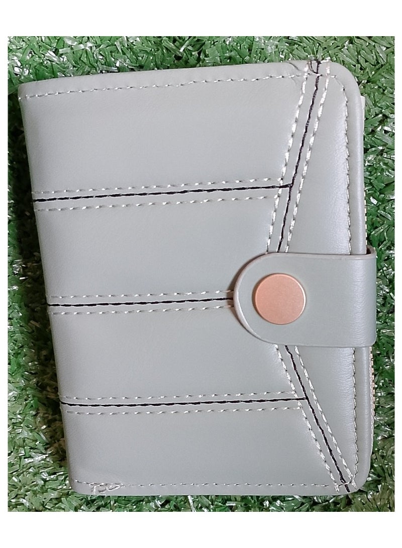 Grey leather women's wallet - Image 2