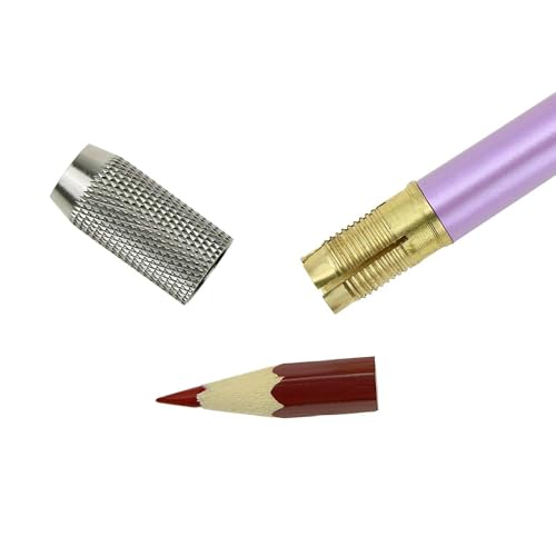 ARROLLIANT Pencil Lengthener Extender Holder FineGood One Head Metal Handle Pen Holder Lengthener, School Office Supplies Art Writing Tool, set of 5pcs - Image 5
