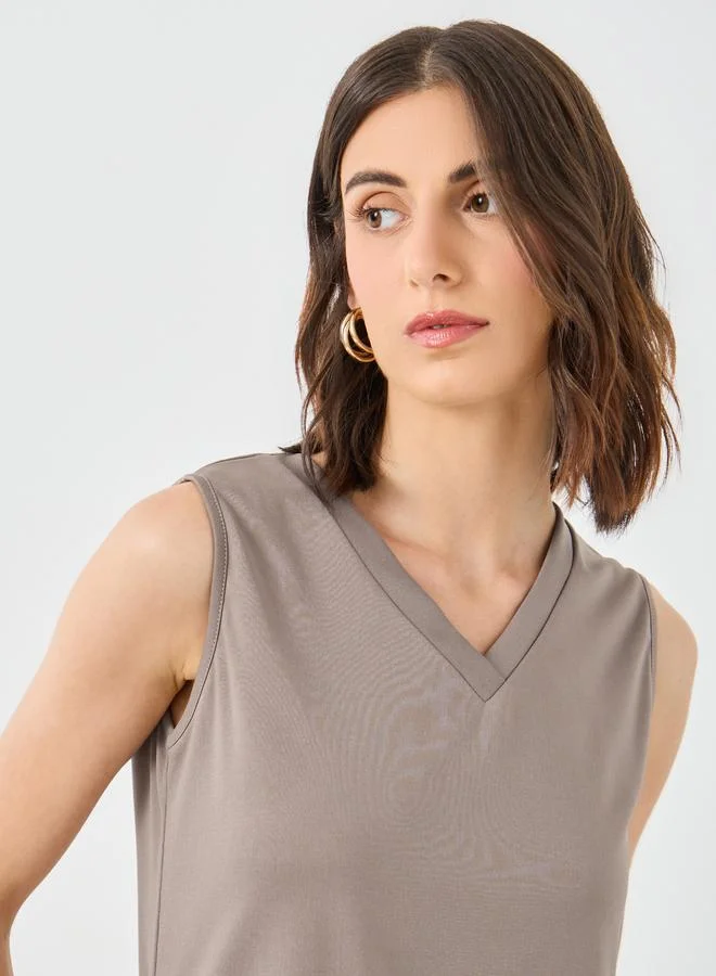 Take Two Take Two Women Brown Sleeveless Top and Pants Co-Ords