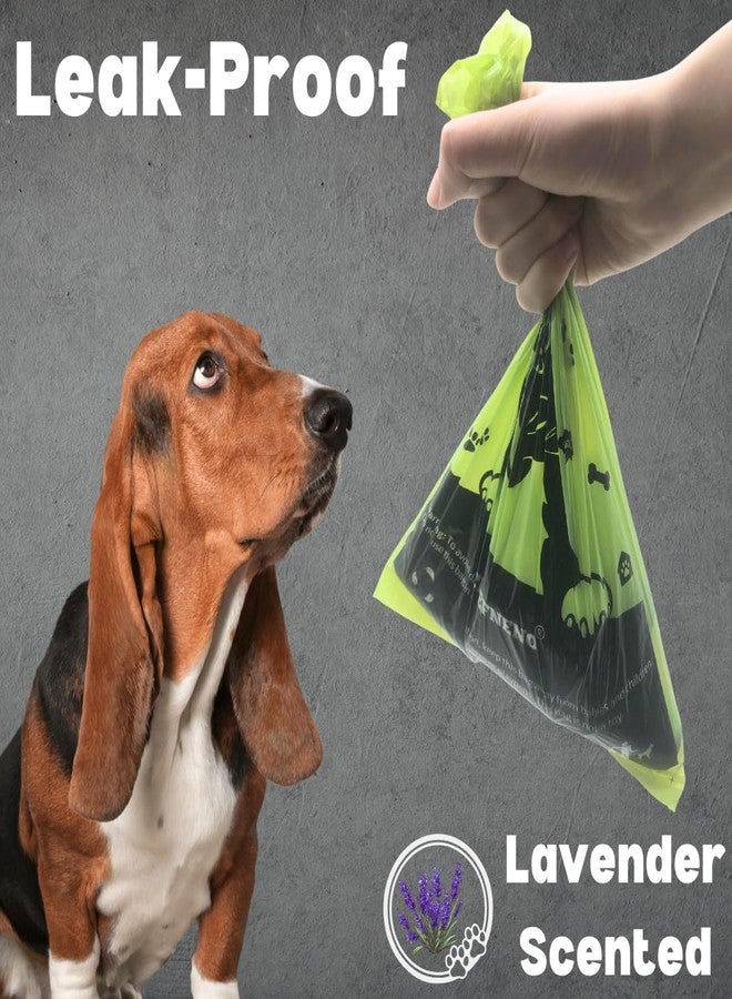 CHEFNENO Biodegradable Doggy Poop Bags with Dispenser (576 Bags) Eco-friendly Dog Waste Pickup Bags Refill Rolls Cat Waste Bags (Green, 32 Rolls, Lavender Scented) - Image 5