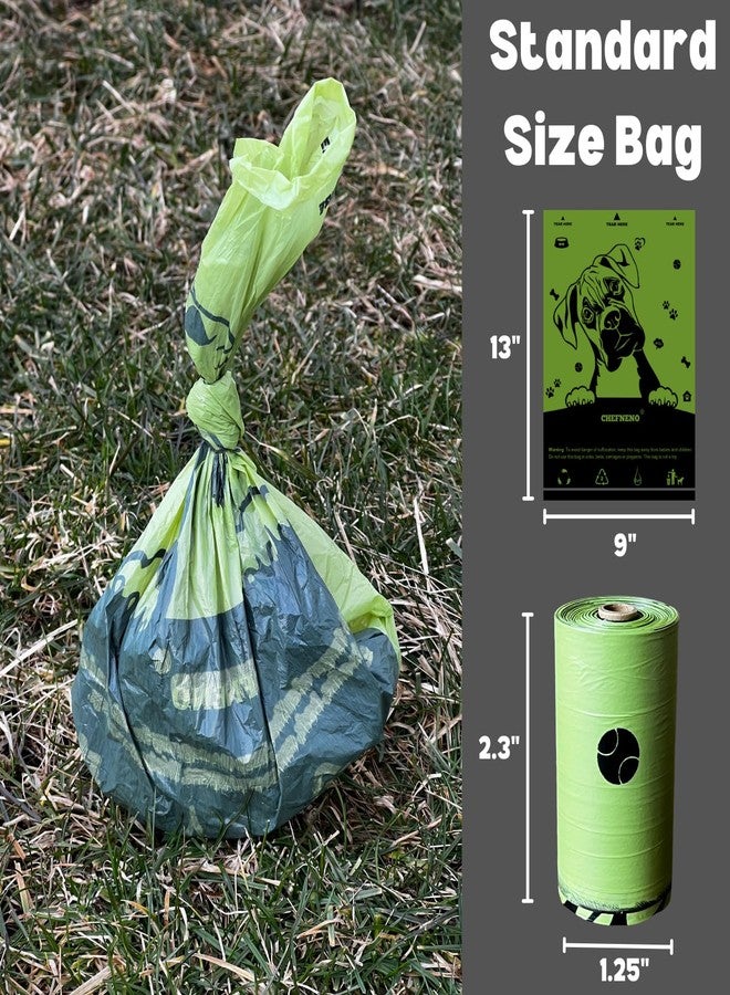 CHEFNENO Biodegradable Doggy Poop Bags with Dispenser (576 Bags) Eco-friendly Dog Waste Pickup Bags Refill Rolls Cat Waste Bags (Green, 32 Rolls, Lavender Scented) - Image 2
