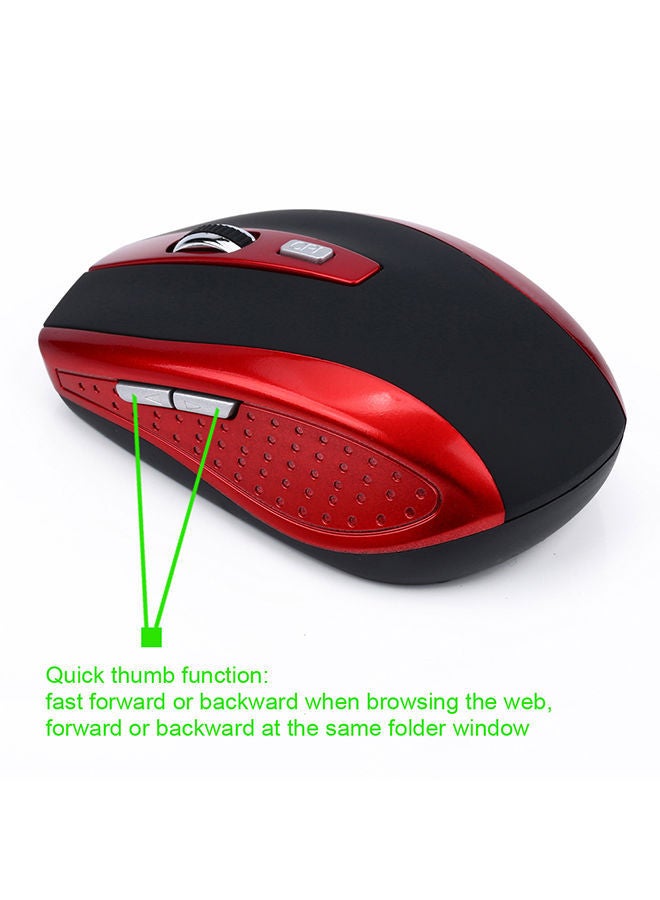 NIBEMINENT Mini Wireless Mouse Red  - Image 2