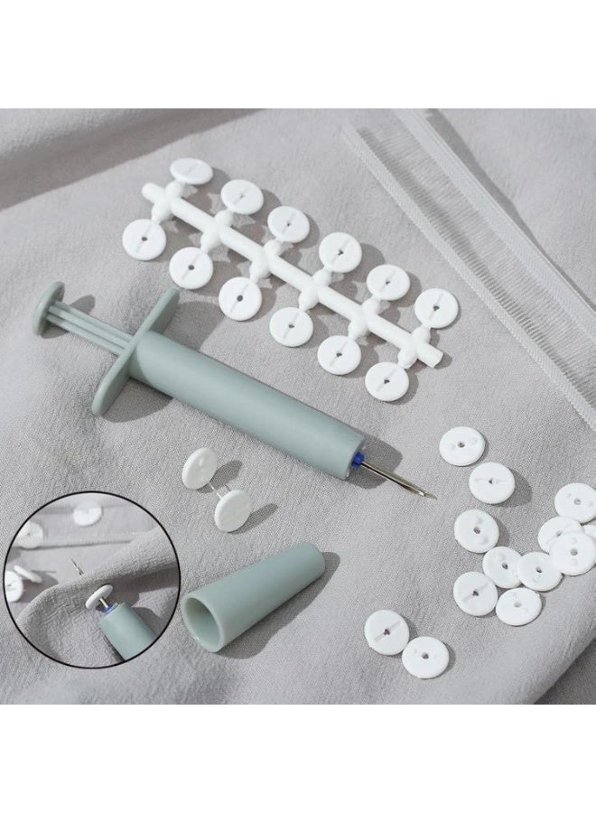 Imported Sheet Clip Syringe Set + 150 Pieces Plastic Fastener + 12 Buttons - For fixing bedspreads and sheets - Image 1