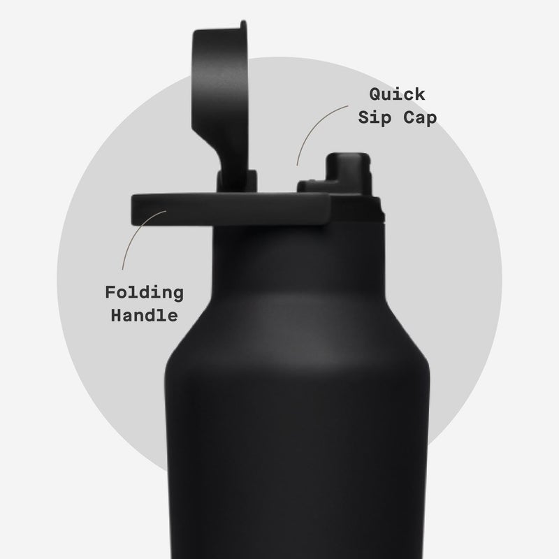 Corkcicle Sport Canteen - Keeps Drinks Cold 25 Hours - Stainless Steel Water Bottle - Triple-Insulated - Spill-Proof - Summer Drinkware Gift - Keeps Drinks Ice Cold - 20 oz - Matte Black - Image 5