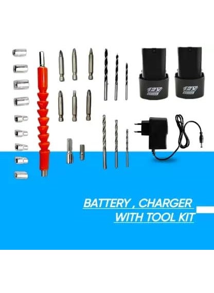 SAURAN HEAVY DUTY 12 V CORDLESS SCREWDRIVER MACHINE WITH KIT SET  - Image 5