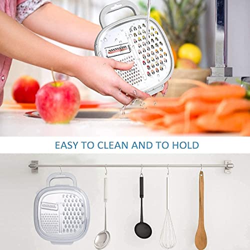 RUSEELA Stainless Steel Corn Piller & 3-in-1 Vegetable Grater Set with Storage Box | Kitchen Tool Combo for Daily Use (Pack of 2) - Image 3
