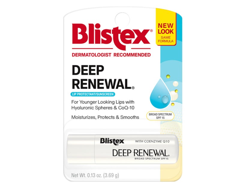 Blistex Deep Renewal, Anti-Aging Formula, 0.13 Ounce, (Pack of 12) Moisturizes, Protects & Revitalizes, Broad Spectrum SPF 15, For Younger Looking Lips, Softens & Smooths Lips (Packaging May Vary) - Image 1