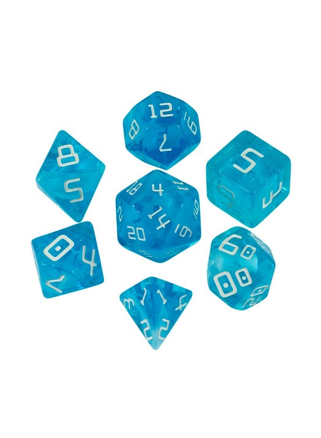 Paladin Roleplaying Starfarer Sci-Fi RPG Dice - 'Andromeda' - Blue with White Swirls - Image 1
