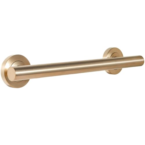 Lava Odoro Shower Grab Bar Modern Stainless Steel Handicap Grab Bar for Bathtubs and Showers Shower Safety Bar for Seniors Disabled ADACompliant Champagne Gold 24 Inch - Image 1