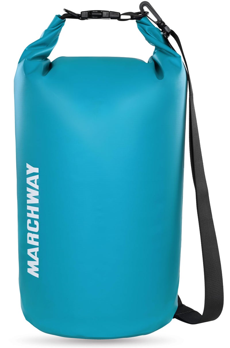MARCHWAY Floating Waterproof Dry Bag Backpack 5L/10L/20L/30L/40L, Roll Top Sack Keeps Gear Dry for Kayaking, Rafting, Boating, Swimming, Camping, Hiking, Beach, Fishing (Teal, 5L) - Image 1
