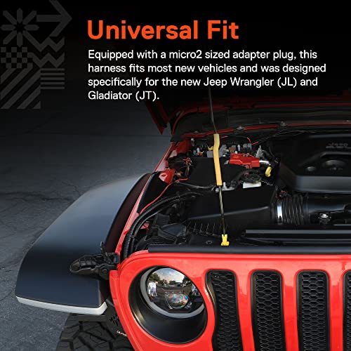 ONLINE LED STORE True Mods Headlight DRL Adapter Harness Kit Compatible w/Jeep 2018+ JL JT [2 x 25A Micro Blade Fuses] [Plug N Play] Wiring for Headlights w/Integrated LED Running Light 2018+ Wrangler Gladiator JT JL - Image 5