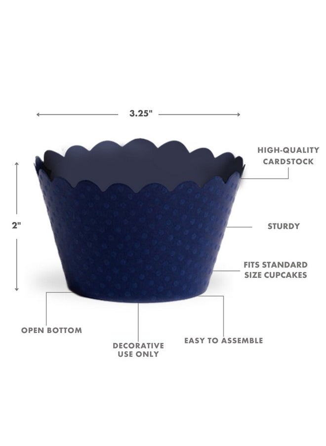Dress My Cupcake Dress My Cupcake Standard Navy Blue Cupcake Wrappers, Set of 50  - Image 3