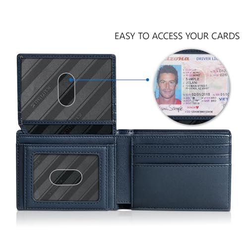 RUNBOX Wallet for Men and Women Slim Rfid Leather 2 ID Window With Gift Box - Image 2
