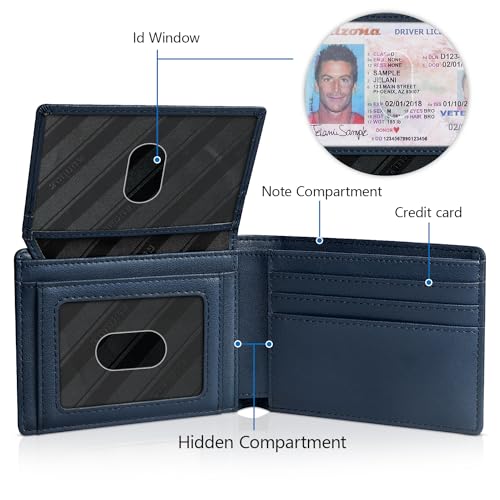 RUNBOX Wallet for Men and Women Slim Rfid Leather 2 ID Window With Gift Box - Image 4