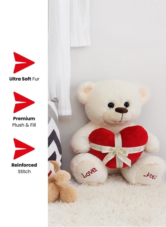 Cuddles Plush Teddy Bear Heart Stuffed Animal Toy 25cm - Image 2