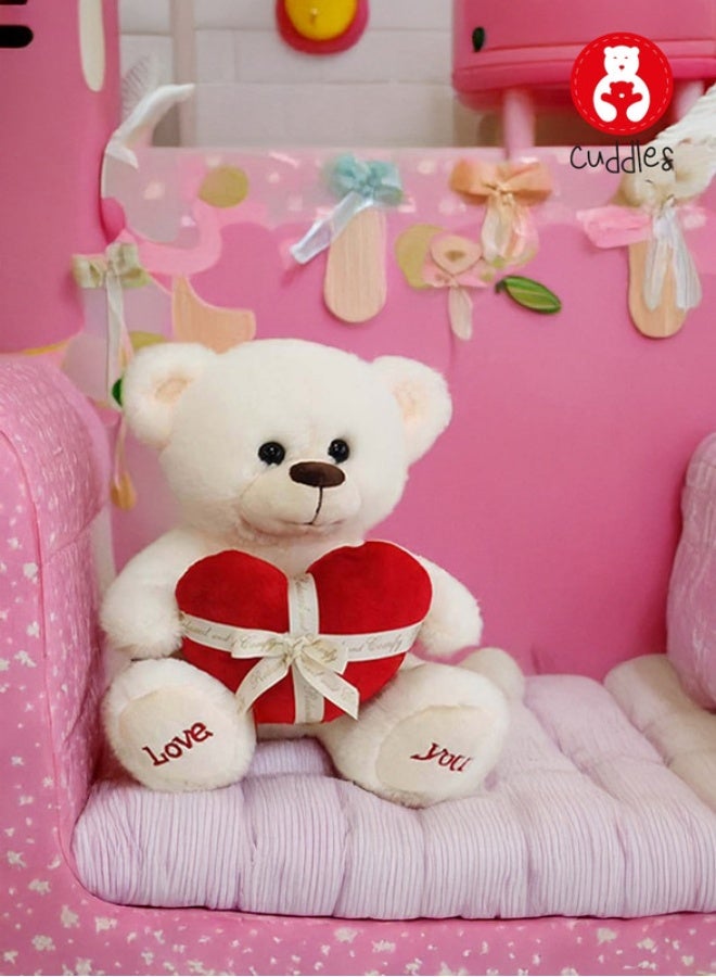 Cuddles Plush Teddy Bear Heart Stuffed Animal Toy 25cm - Image 4