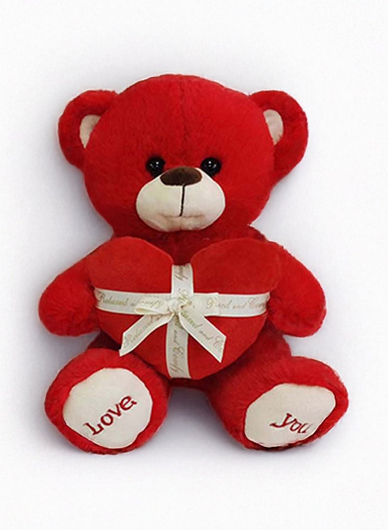 Cuddles Plush Teddy Bear Heart Stuffed Animal Toy 25cm - Image 1