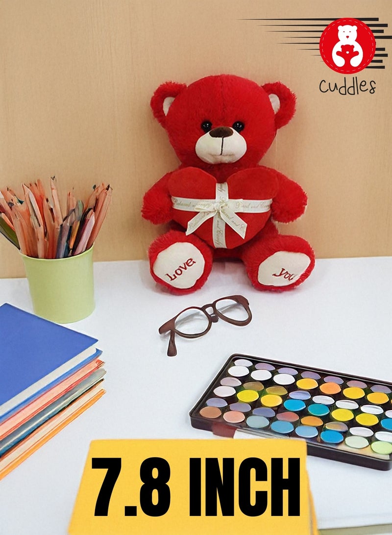 Cuddles Plush Teddy Bear Heart Stuffed Animal Toy 25cm - Image 3