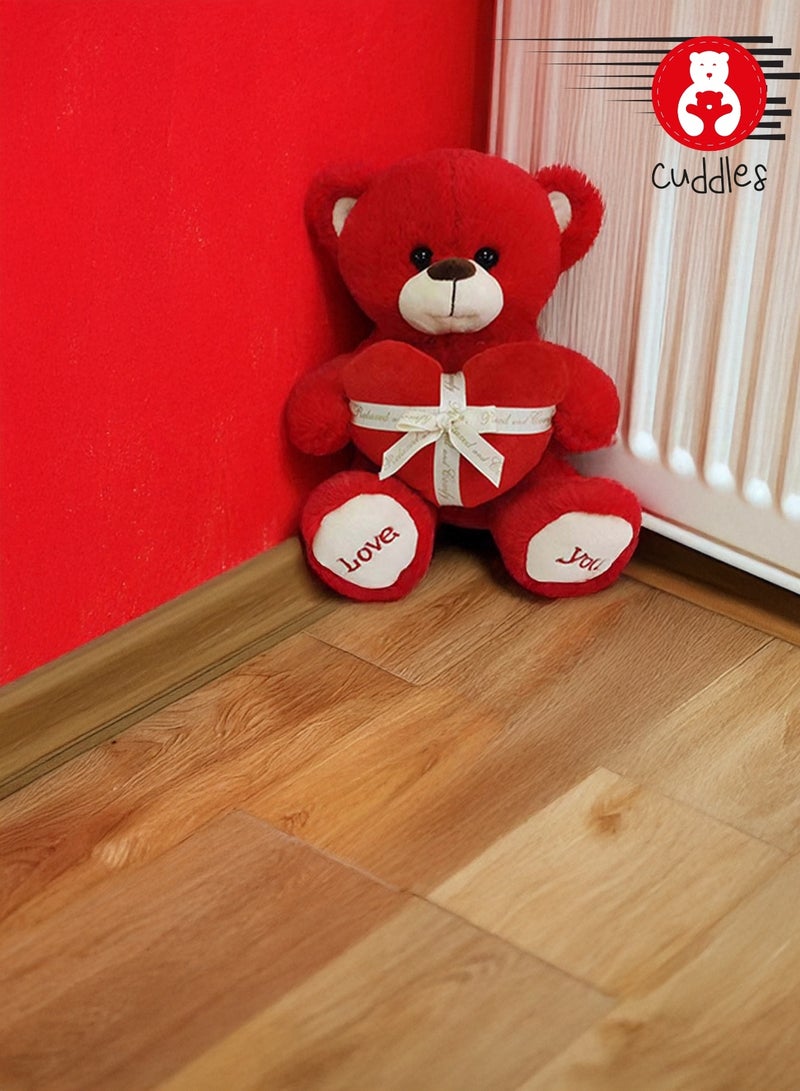 Cuddles Plush Teddy Bear Heart Stuffed Animal Toy 25cm - Image 2