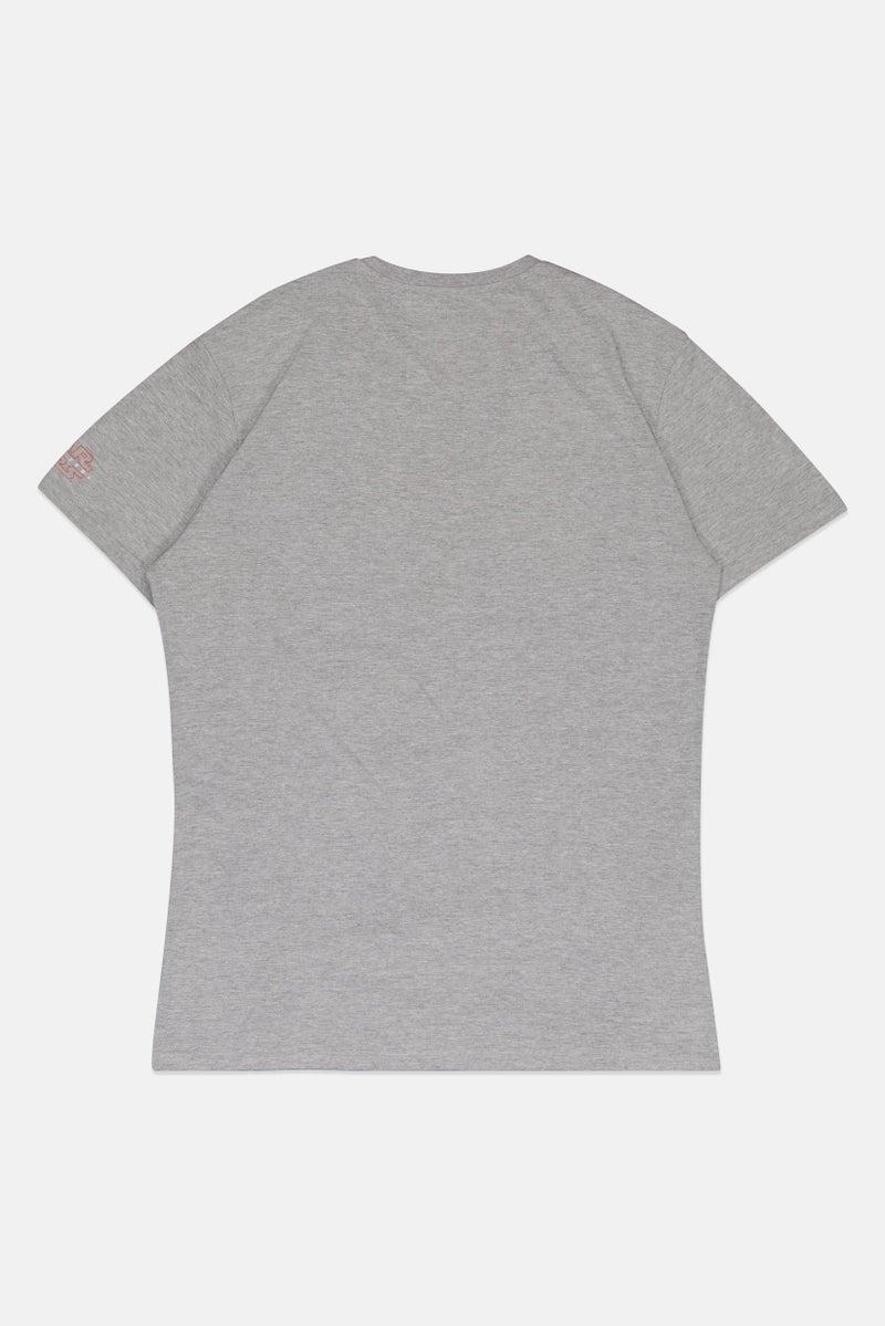 STAR WARS Men Crew Neck Short Sleeve Graphic Print T-Shirt, Heather Grey - Image 2