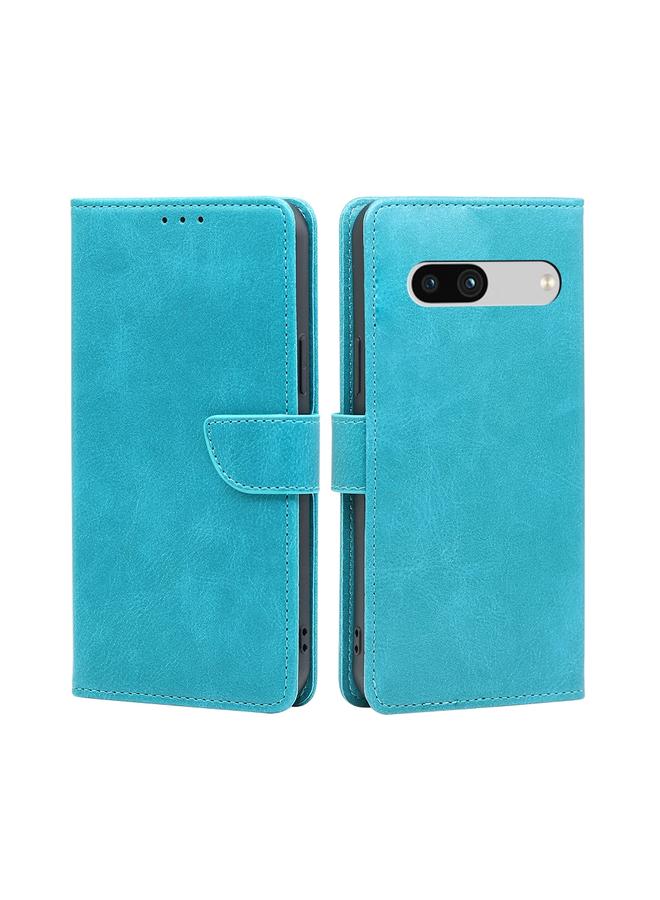 Green Tiger Case For Google Pixel 7a Calf Texture Buckle Flip Leather Phone Case - Image 1