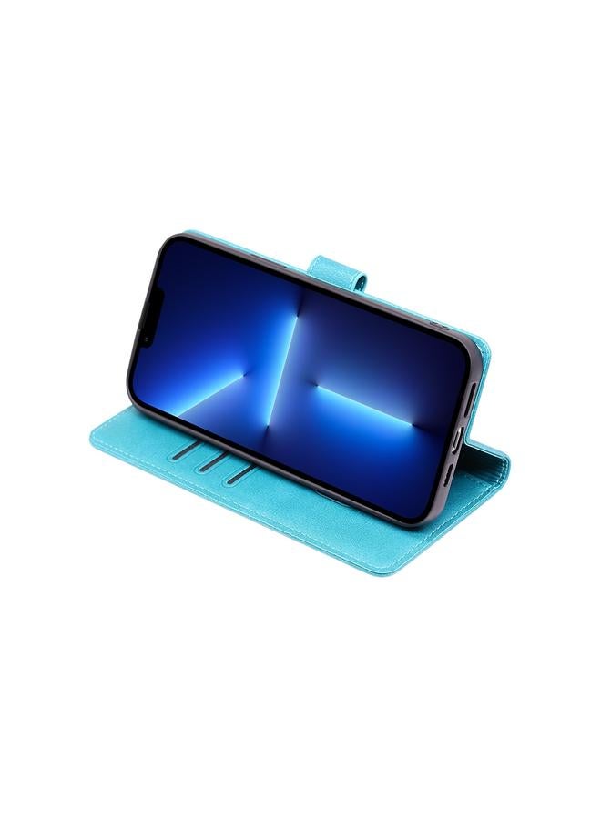 Green Tiger Case For Google Pixel 7a Calf Texture Buckle Flip Leather Phone Case - Image 4