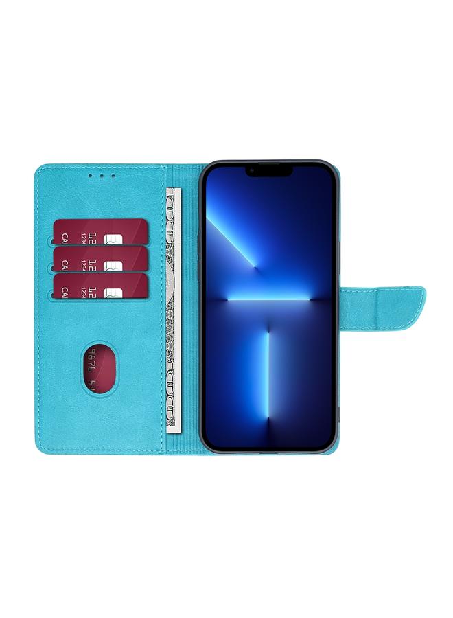 Green Tiger Case For Google Pixel 7a Calf Texture Buckle Flip Leather Phone Case - Image 3