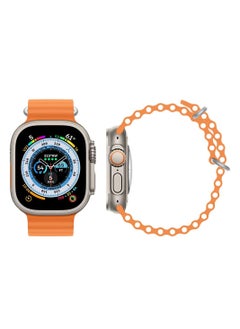 في & حول ساعه ذكيه X8+ الترا الجيل 8 (برتقالي) مزوده بشاحن وايرلس وتعمل من خلال تطبيق Wearfit pro  - Image 2