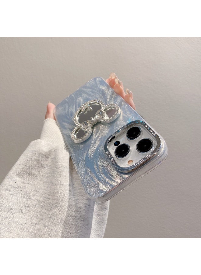 NIBEMINENT Mickey Mirror Protective TPU Case Cover For iPhone 16 Pro Max, Electroplating Frame Feather Yarn With Mickey Mirror - Image 2