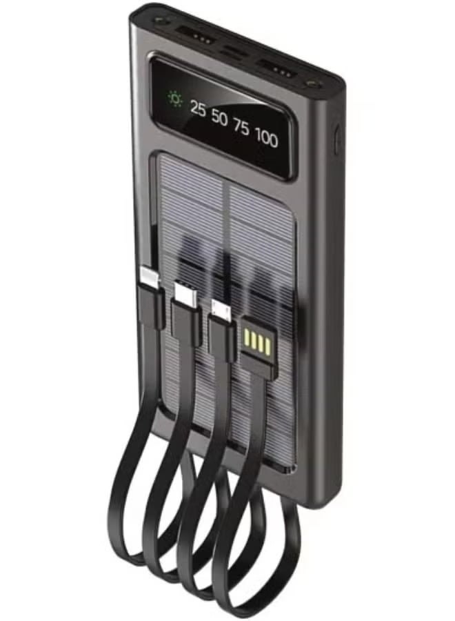 Raxoom Powerbank 3 – Massive 40000mAh Solar Rechargeable Battery Pack with Built-In LED Flashlight, Rugged Black Portable Power Bank for Outdoor, Camping, Travel & Emergency Use, Dual USB Ports, Fast Charging, Waterproof & Shockproof Design - Image 3