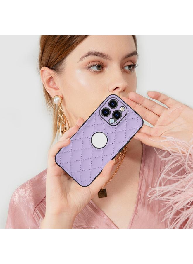 زبون جراب لهاتف iPhone 13 Pro مع غطاء خلفي من الجلد المعيني - Image 5