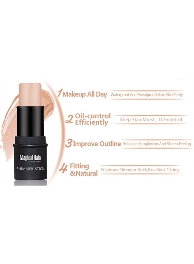 FantasyDay Illuminator Face Highlighter Makeup Sticks Pearl Shimmer Whitening Cream Shimmer Contouring Stick Foundation Stick Face Eye Nose Concealer Pen #2 - Image 2